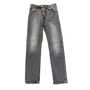 Levis Premium 501 Original Fit Gray Button Fly Straight Jeans Womens‎ 24x30